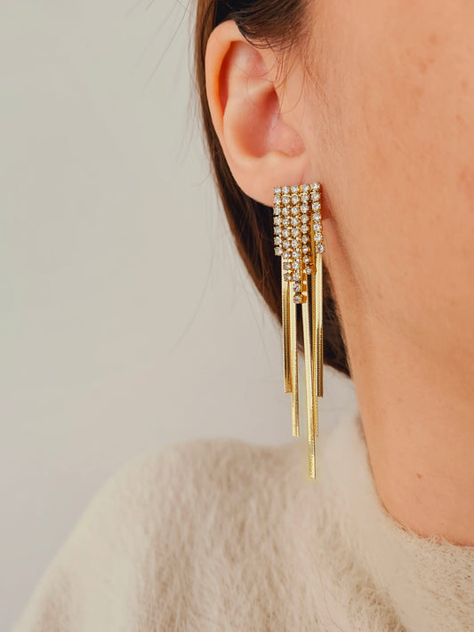 Orecchini Snake e strass